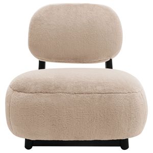 Phia Camel <b>Upholstered</b> Armless Accent <b>Chair</b> for Living Room - Product Image 4