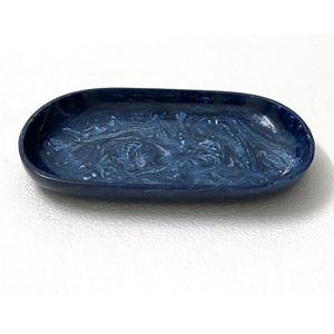 Bandeja Ovalada de Resina Sólida de Lujo Moderno, Plato de Resina Blanca con Diseño en Espiral de Calidad Premium para Joyas y Adornos, Decoración de Baño - Product Image 1