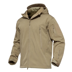 Warm Fleece Fabric Camouflage Reflective Hunting <b>Jacket</b> Soft Shell Fleece Lined And Water Resistant <b>Camo</b> Hooded Coat - Product Image 2