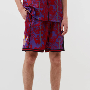 OEM Custom Logo Summer Men Mesh Shorts Breathable Polyester Double Layer Printing Basketball Sports Shorts - Product Image 3