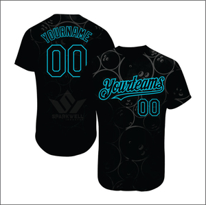 เสื้อเบสบอลสีดำแบบกำหนดเองสำหรับผู้ใหญ่ แขนสั้น พิมพ์ลายชื่อทีมและหมายเลข ระบายอากาศได้ดี ผลิตจากโพลีเอสเตอร์ เหมาะสำหรับทุกฤดูกาล - Product Image 6
