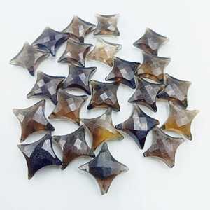 Perles de quartz fumé en forme d'étoile ninja, perles de pierres précieuses en vrac pour bijoux - Product Image 6