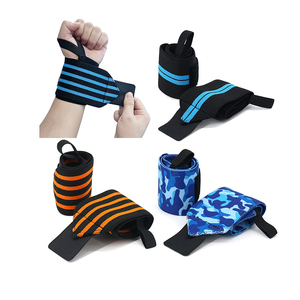 สายรัดข้อมือแบบกำหนดเองได้ ทนทาน สำหรับยกน้ำหนัก กีฬา ฟิตเนส ใช้ผ้าโพลีเอสเตอร์ผสมฝ้าย ยืดหยุ่นได้ - Product Image 6