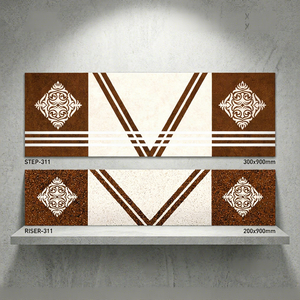 Escalier intérieur en porcelaine antidérapant de qualité Export, dimension 30x90cm, dimension 20x90cm, plancher de plinthe mat GVT, épaisseur de 1cm, carreaux de céramique - Product Image 4