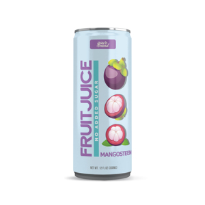 Jus de fruits tropicaux sans sucre ajouté 330ml en canette aluminium Litchi Mangue Mangoustan Boisson OEM Marque privée - Product Image 3