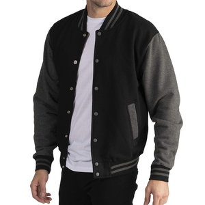 OEM Custom Design Windbreaker Unisex Customised and Breathable Product <b>Covered</b> <b>Button</b> Varsity Jacket Men - Product Image 5