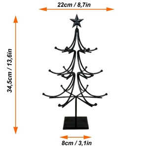 Contemporary Black Metal Christmas <b>Tree</b> Suitable for Multi Purpose Storage and Winter Home Styling Wholesale From India - Product Image 4