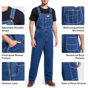 Mono vaquero elástico de moda vintage para mujer, con botones, de una pieza, lavado a la nieve, de secado rápido, para invierno y verano - Product Image 2