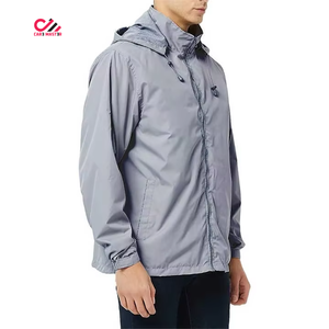 Custom Windbreaker Nylon Zip up <b>Jackets</b> for <b>Men</b> Windproof <b>Waterproof</b> Hoody Coat High Quality Custom Windbreaker <b>Jackets</b> - Product Image 1