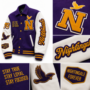 Nouvelle arrivée, veste varsity streetwear de haute qualité, broderie, veste bomber en cuir et laine d'hiver, veste de baseball universitaire - Product Image 5