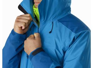 Chaqueta de Motocicleta con Capucha para Hombre Styliro, Impermeable, Deportiva, Negra y Amarilla con Bloques de Color, Bordado y Cierre Frontal con Cremallera - Product Image 2