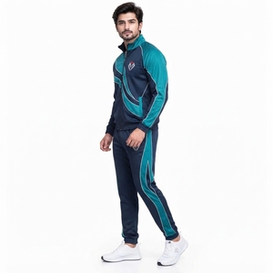 ชุดออกกำลังกายสองชิ้น เสื้อแจ็คเก็ตและกางเกงขายาว สวมใส่สบาย ระบายอากาศได้ดี ชุดวอร์มผู้ชาย ดีไซน์พรีเมียม เหมาะสำหรับวิ่งและฟิตเนส - Product Image 6