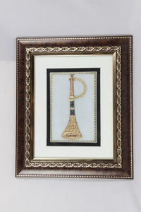 Gold Mirror Bead Photo <b>Frame</b> Wooden Mirrored <b>Picture</b> <b>Frame</b> Dotted <b>Border</b> Wall Mounted Tabletop Display - Product Image 1