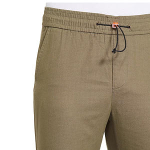 Pantalones Deportivos Sólidos para Hombre, Mezcla de Algodón y Poliéster, Sensación Suave como la Mantequilla, Pantalones de Estar por Casa con Cierre de Cordón y Bolsillos Laterales - Product Image 4