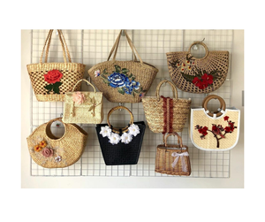 2025 Premium agua Jacinto verano playa bolsa estilo diario algas marinas bolso para viajar hecho a mano mujeres Eco Tote de Vietnam - Product Image 3