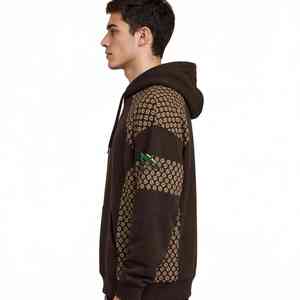 เสื้อฮู้ด NEXTEX รุ่น Unisex Coffee Bean Monogram สีน้ำตาล ผ้าฝ้ายฟลีซเนื้อนุ่ม อุ่นสบาย พร้อมลายกราฟิก - Product Image 3