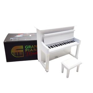 Piano miniature classique en bois blanc fait main, cadeau musical exquis - Product Image 4