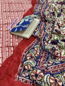 Handmade Block Print Cotton Kantha <b>Quilt</b> Indian Rajai Duvet Blanket Bohemian Style All-Season Home Decor - Product Image 1