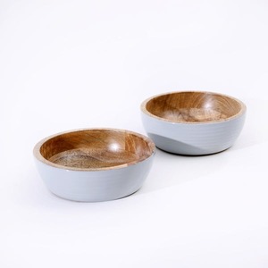 Juego de Tazones de Madera Ecológicos a Precio Económico para Verduras, Ensaladas, Mezclar y Servir, Uso en Fiestas, Duraderos, Aptos para Lavavajillas, India - Product Image 1