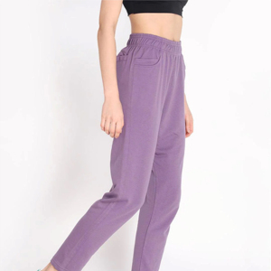 <b>Women</b> Fleece Printed Pants Cotton Polyester Streetwear <b>Joggers</b> with Side Pockets Breathable Quick Dry New Arrival OEM Wholesale - Product Image 3