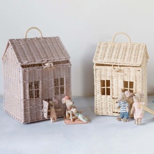Maison de jeu en rotin en forme de maison pour enfant, avec poignée, prix le plus bas, adorable jouet en forme de maison - Product Image 6