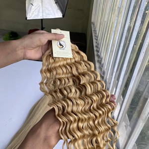 Gran oferta de extensiones de cabello humano vietnamita, 100% de pelo alineado con cutícula, onda recta Natural, cabello a granel - Product Image 2