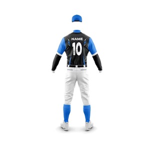 Men's Baseball Uniform Full Sleeve Sublimated Print Moisture Wicking Polyester Regular Fit All Seasons Team Apparel - Product Image 3