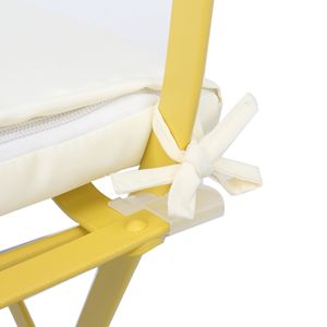 Set da 3 Pezzi in Metallo Giallo per Patio e Balcone: Tavolo e Sedie per Arredamento da Campeggio - Product Image 6