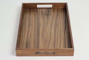 Wood Serving <b>Tray</b> with Handles Foldable Stackable Lacquer Bathroom <b>Storage</b> for Home Decor and Living Room Decor - Product Image 4