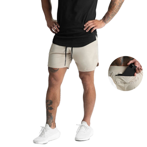 Pantalones Cortos Deportivos para Hombre, 4 Pulgadas, Secado Rápido, Transpirables, Color Sólido, Tejido, para Correr, Gimnasio, Entrenamiento, Casuales, Impermeables, Fitness - Product Image 2