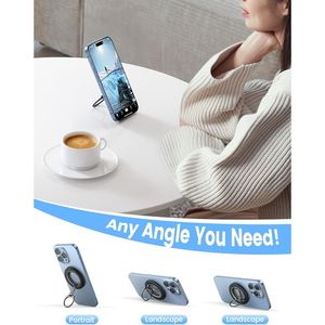 Supporto ad Anello Magnetico per Telefono Cellulare Compatibile con MagSafe, Rotazione a 360 Gradi, Impugnatura per Dita, Supporto per Smartphone - Product Image 5