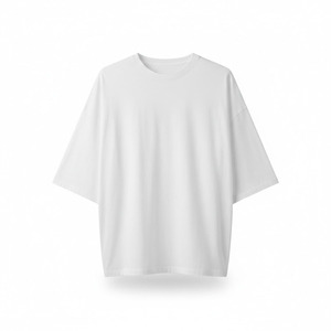 T-shirt formel personnalisé pour homme grande taille, col rond, manches courtes, 220g, polyester/coton, poids lourd, luxe, épaules tombantes, vente en gros - Product Image 2