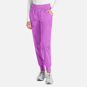 Pantalon de travail médical unisexe de haute qualité avec poches, en tissu peigné, couleurs et logo personnalisables - Product Image 1