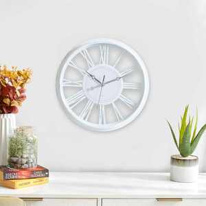 Reloj de Pared de Metal con Hoja de Ginkgo de Lujo, Moderno, Dorado y Azul, Decorativo, de Diseño Artístico, para el Hogar - Product Image 5
