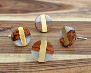 Luxe Design moderne résine laiton bois armoire cuisine placard tiroir porte boutons tirer poignée armoire utilisation - Product Image 2