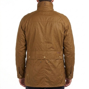 Manteau d'extérieur décontracté pour homme en coton ciré respirant de qualité supérieure, léger et durable, avec logo frontal - Product Image 3