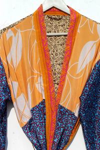 Vintage Rasgulla Soie Sari kimono Sari Kimono Lot Indien Sari Kimono - Product Image 2