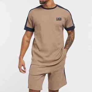 Ensembles courts d'été pour hommes, deux pièces, vente en gros, respirants, design color block, décontractés, légers, tenue d'été très prisée pour hommes - Product Image 3