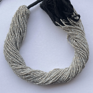 Collier en perles de pierres précieuses rondes micro facettées en labradorite naturelle chatoyante de 2 mm 3 mm, vente en gros, bijoux faits à la main, nouvelle tendance - Product Image 1