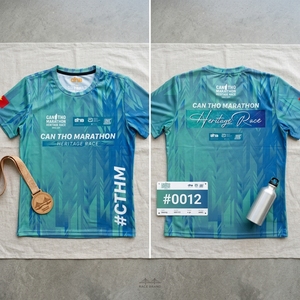 เสื้อวิ่งมาราธอนแคนโธเฮอริเทจเรซพิมพ์ลายแบบซับลิเมชั่น ระบายเหงื่อได้ดี เสื้อแขนสั้นสำหรับทุกเพศ ผลิตจากโพลีเอสเตอร์ ชุดกีฬา - Product Image 3