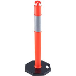 Confezione da 2 Coni Stradali 43x43 cm con Base in Gomma e Materiale PE per Controllo Sicurezza del Traffico - Product Image 1