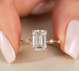 IGI/GIA Lab Grown Cut Diamond Vintage 14K Anillo de boda/compromiso amarillo Unisex Oro blanco fino para fiesta de aniversario-Worthy - Product Image 1