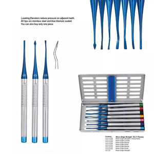ชุดอุปกรณ์ยกฟันเคลือบไทเทเนียมสีน้ำเงิน 7 ชิ้น แบบใช้มือ วัสดุเหล็ก พร้อมกล่องเก็บ โดย Grip Surgical - Product Image 3