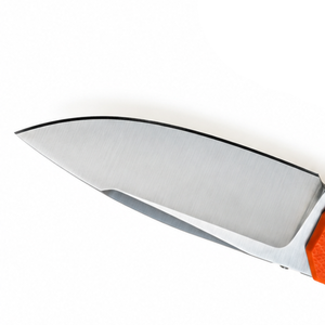 Couteaux pliants à manche orange avec lame en acier inoxydable argenté, poignée texturée, clip de poche et trou pour cordon pour une utilisation quotidienne en extérieur - Product Image 2