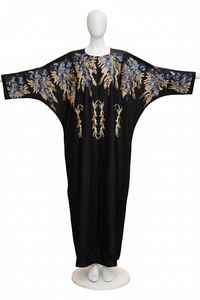 Abaya élégante pour femmes Zaynab, longue jusqu'au sol, avec broderie, en polyester respirant, manches longues, pour un usage quotidien - Product Image 4