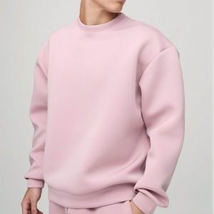 Nueva llegada: Sudadera de lujo extragrande para hombre, color malva básico, de alta calidad, personalizada, de mezcla de algodón, al por mayor. - Product Image 1