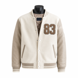 Chaqueta Varsity de Invierno Unisex Personalizada con Parche de Chenilla, Resistente al Viento, Ecológica y Transpirable para Proveedores OEM ODM con Logotipo Personalizado - Product Image 1