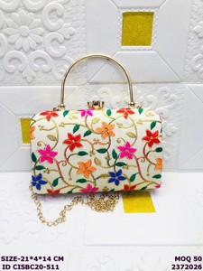 Premium Women Clutch Handbags with <b>Sequin</b> Embroidery, Luxury Evening <b>Bags</b> for Wedding Party and Festive Occasions Bulk Supplier - Product Image 6