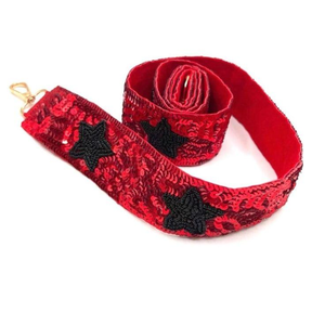 Ceintures et sangles de guitare artisanales vertes perlées, longueur personnalisée avec broderie motif graines, sac étoile unique - Product Image 2