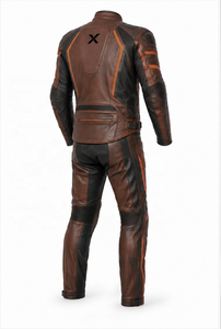 Traje de Motocicleta de Cuero de Dos Piezas X Adventure-Touring |   Negro Marrón Naranja |   Logotipo X |   Fabricante OEM ODM |   Diseño Premium | - Product Image 3